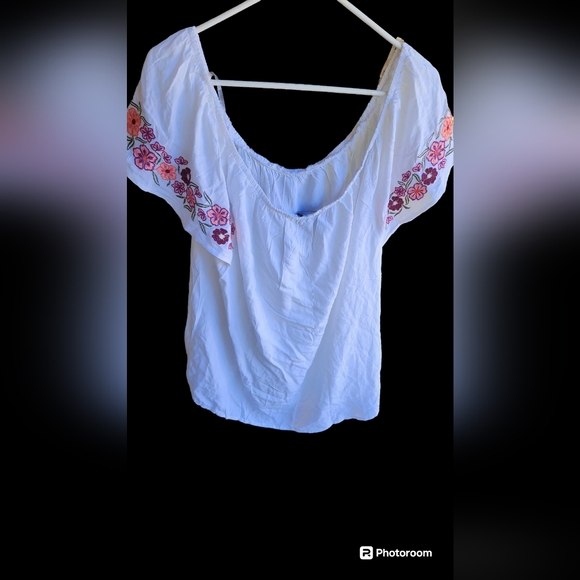 Marianne  boho white top size 2x - Picture 2 of 3